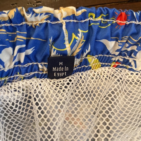 TAILORBYRD Men’s Blue Hawaiian Surfer Brief Lined 7" Swim Shorts Size Medium - Picture 6 of 10